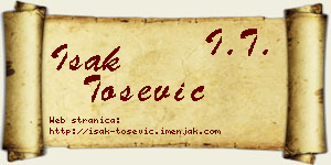 Isak Tošević vizit kartica